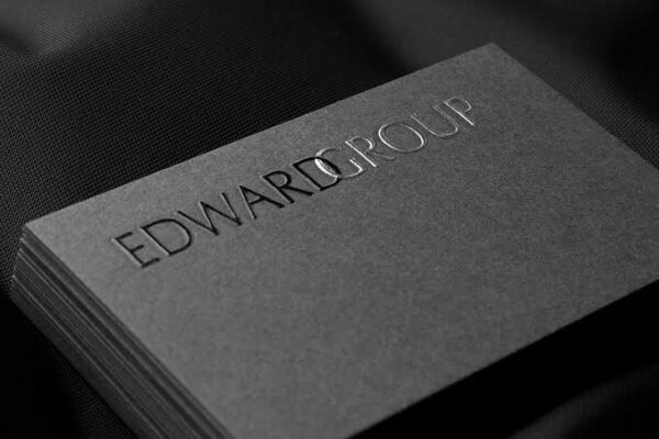 350gram Embossed Metallic Business cards