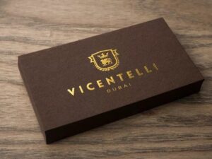 600gram Metallic Marble Foil Blocked and Embossed Business Cards