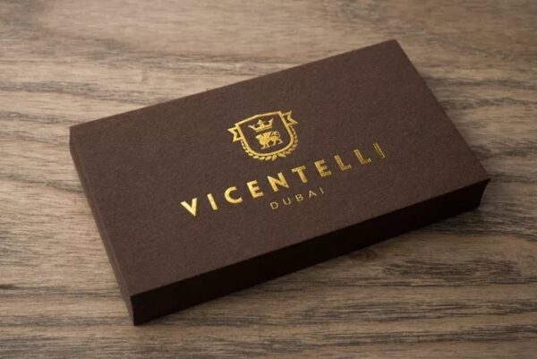 600gram Metallic Marble Foil Blocked and Embossed Business Cards